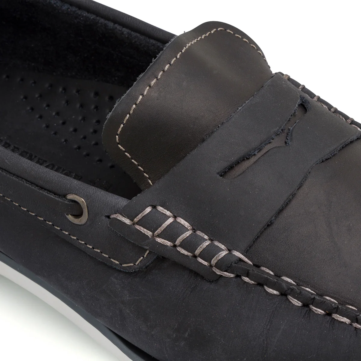 Mocassini eleganti da uomo in pelle blu navy Polo Club - Image 4
