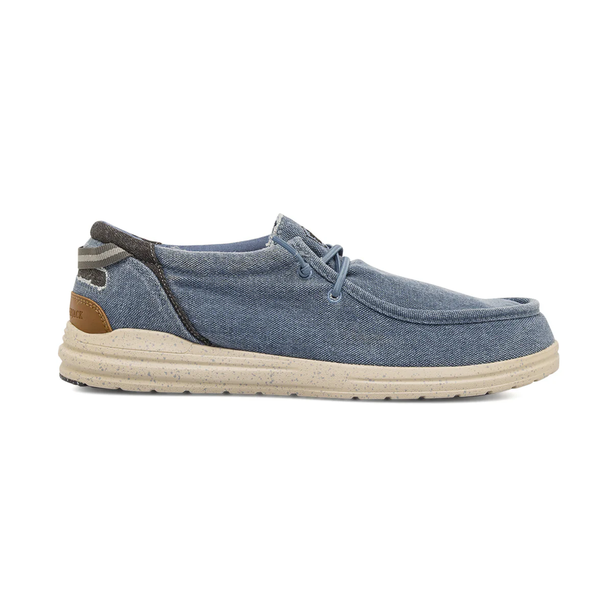 Mocassini leggeri da Uomo in tela blu effetto denim Lumberjack - Image 2