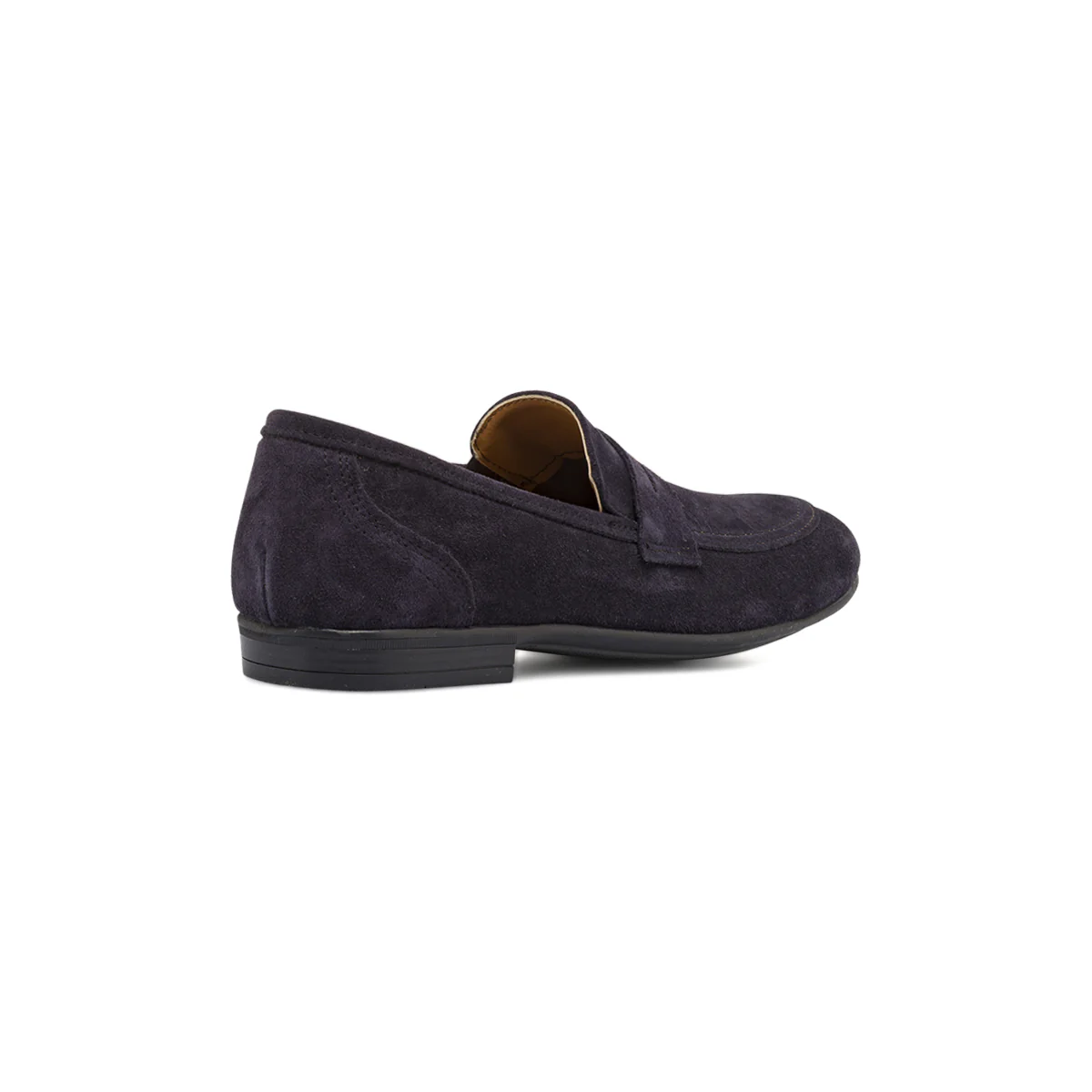 Mocassini loafer blu da Uomo in pellerìeffetto suede Primopiano - Image 3