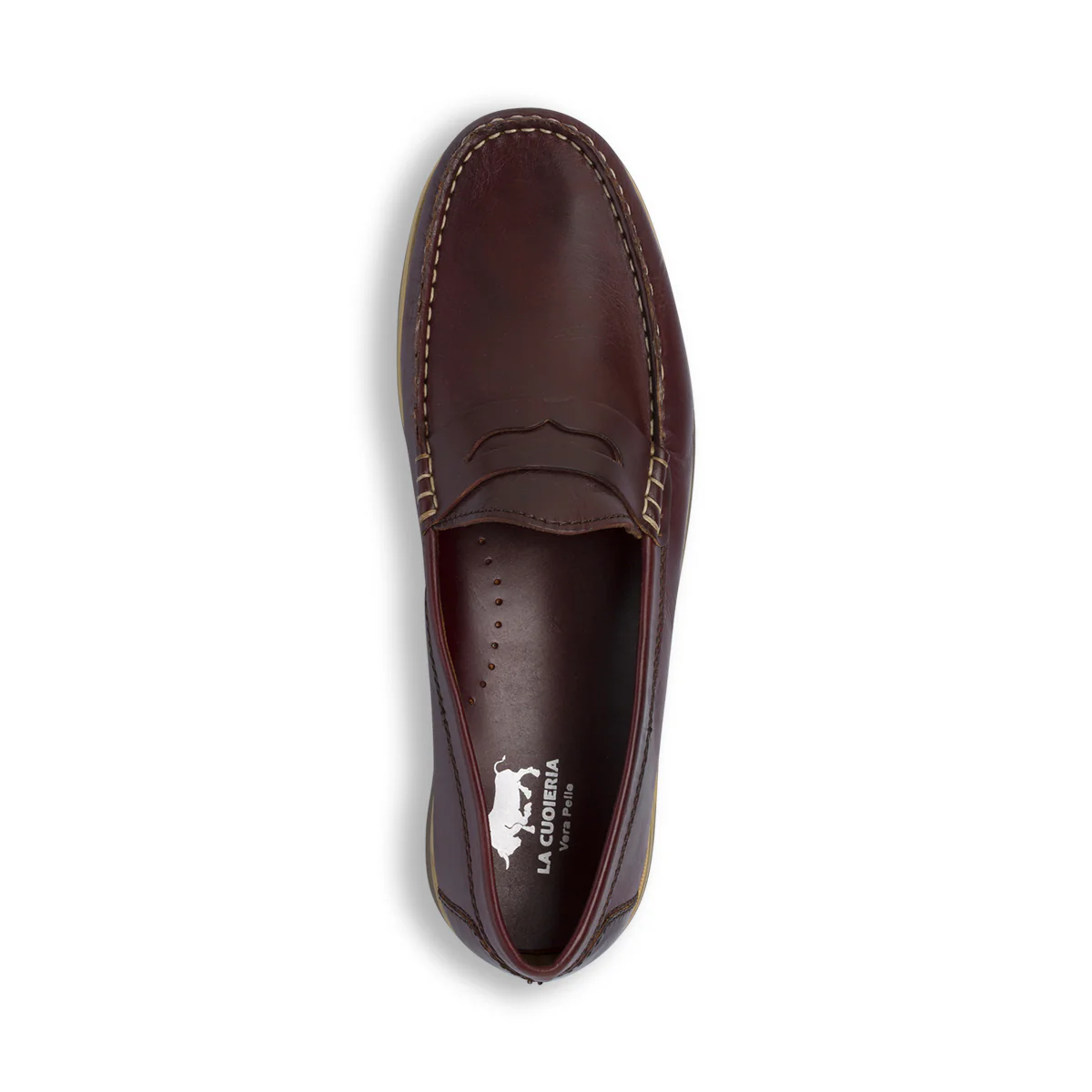 Mocassini Loafer Bordeaux da Uomo in Pelle La Cuoieria - Image 6