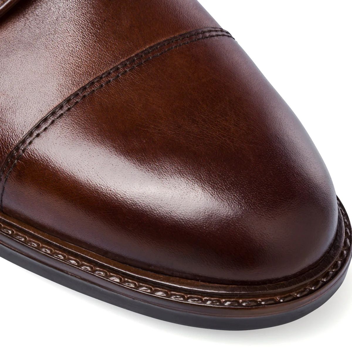 Scarpe da Uomo Derby in Pelle Marrone Primopiano - Image 4