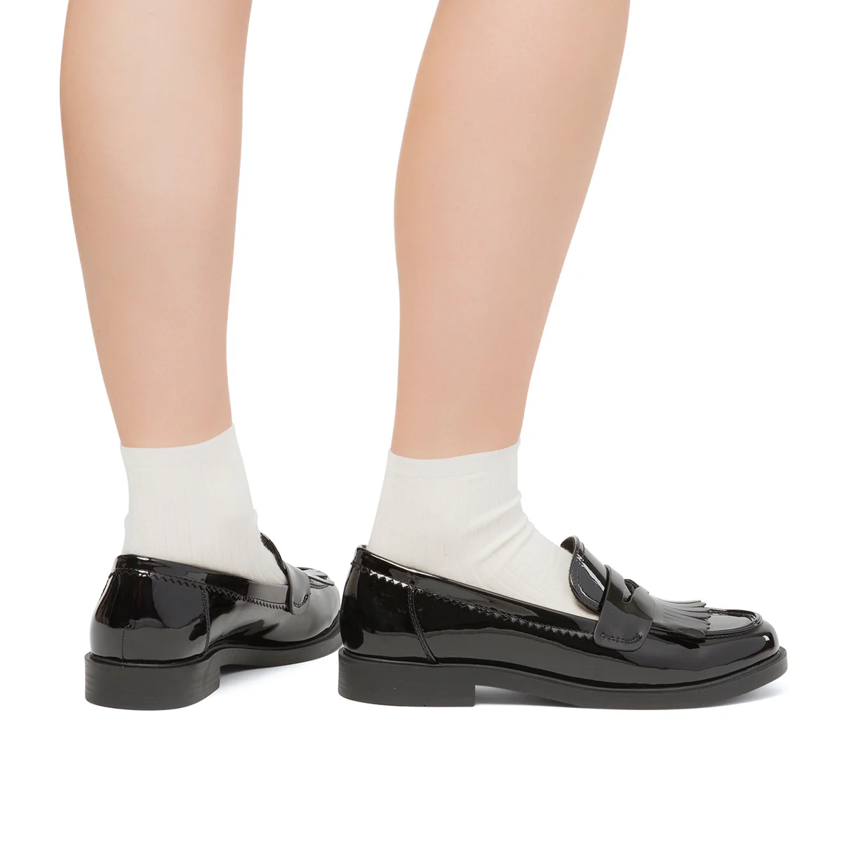 Mocassini nere da Donna con frange Lora Ferres - Image 3