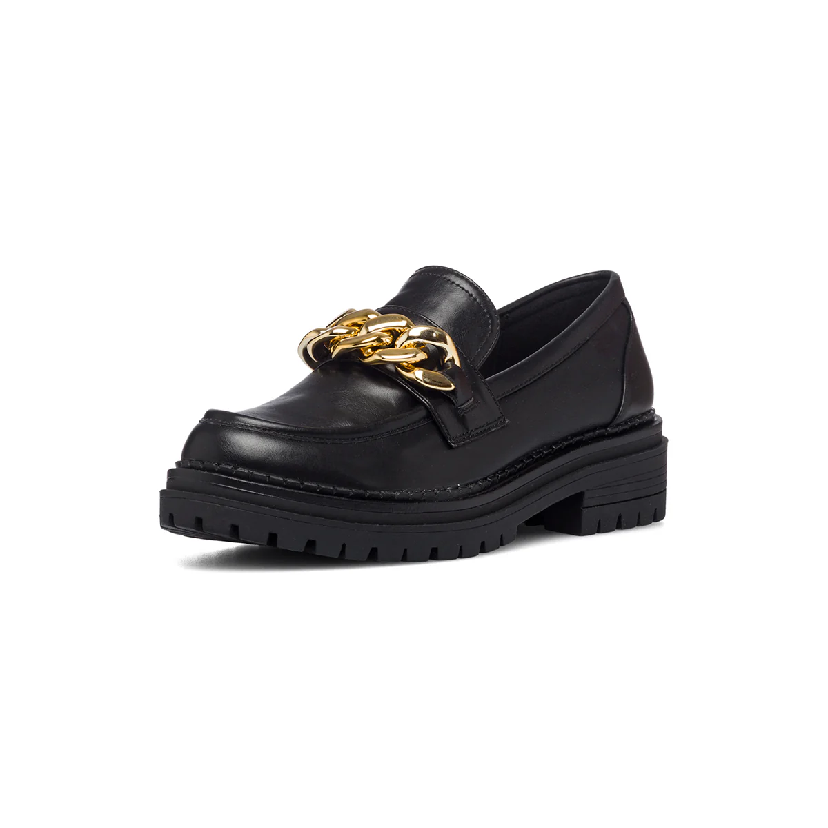 Mocassini neri con maxi-catena oro Swish Jeans - Image 2