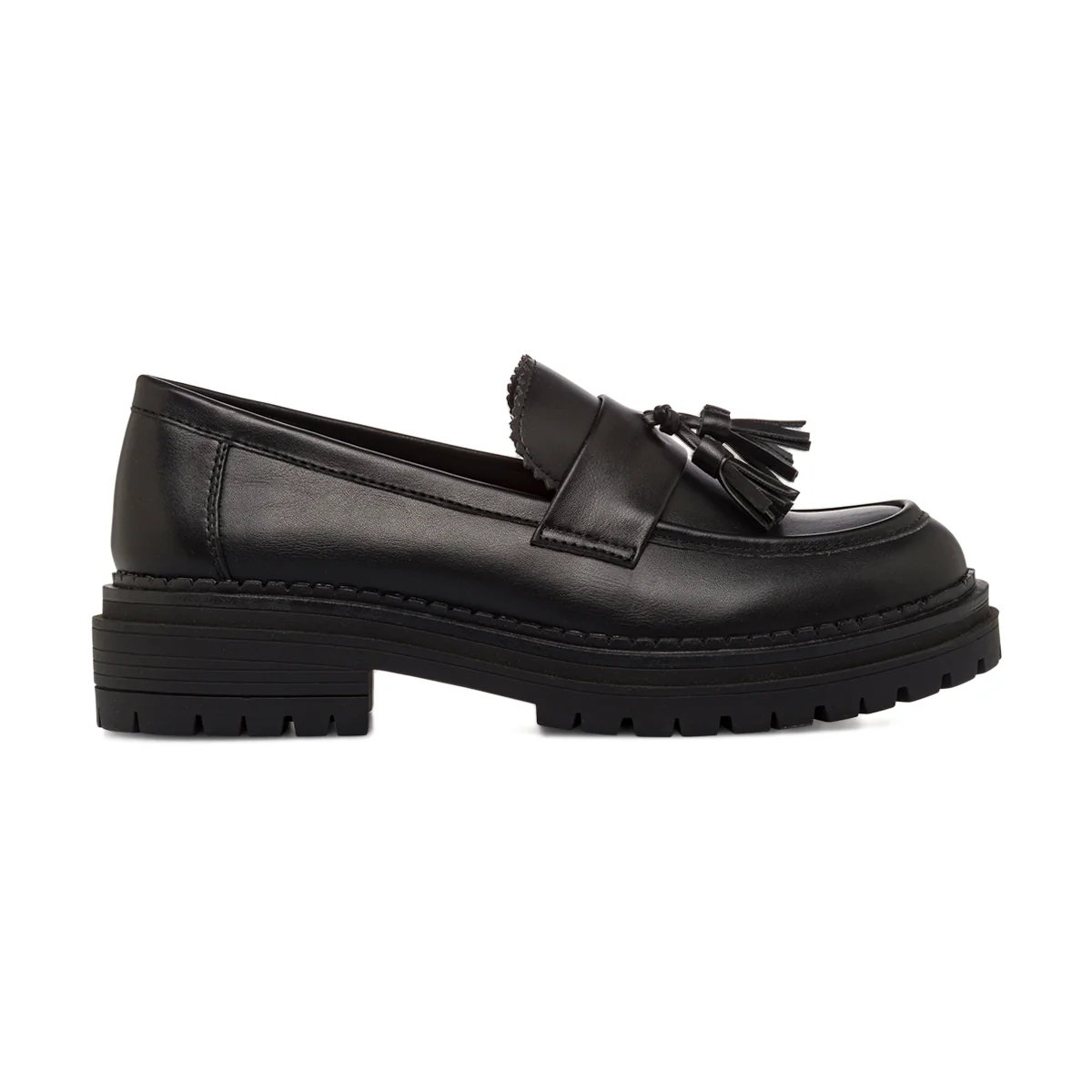 Mocassini neri da Donna con nappine e suola platform Swish Jeans