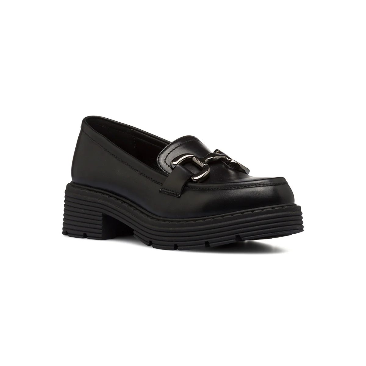 Mocassini neri da donna con suola chunky e morsetto Swish Jeans - Image 3