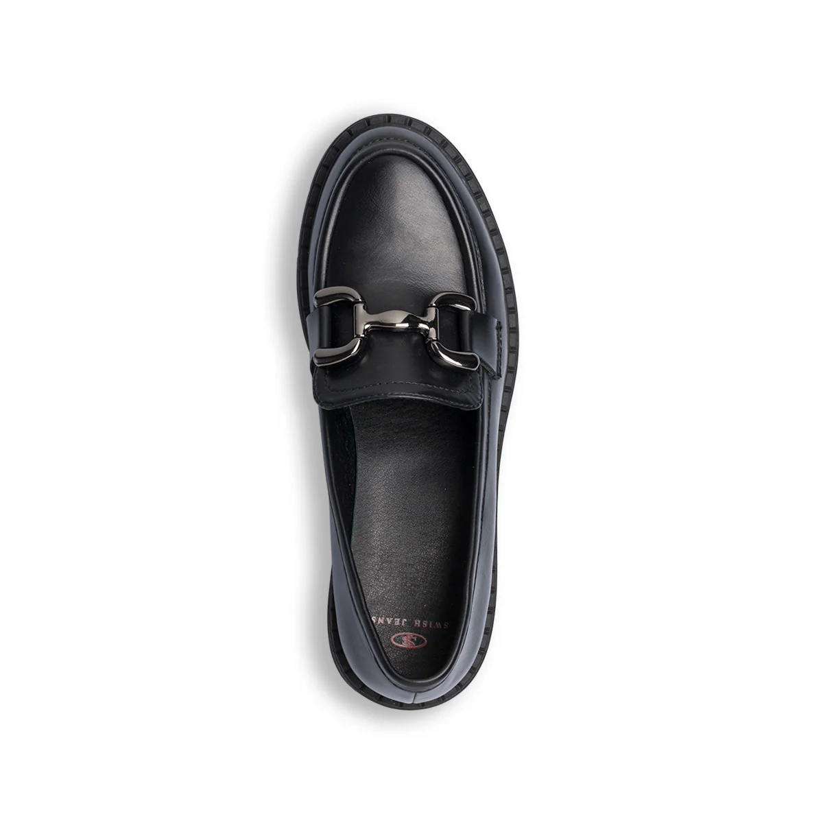 Mocassini neri da donna con suola chunky e morsetto Swish Jeans - Image 8