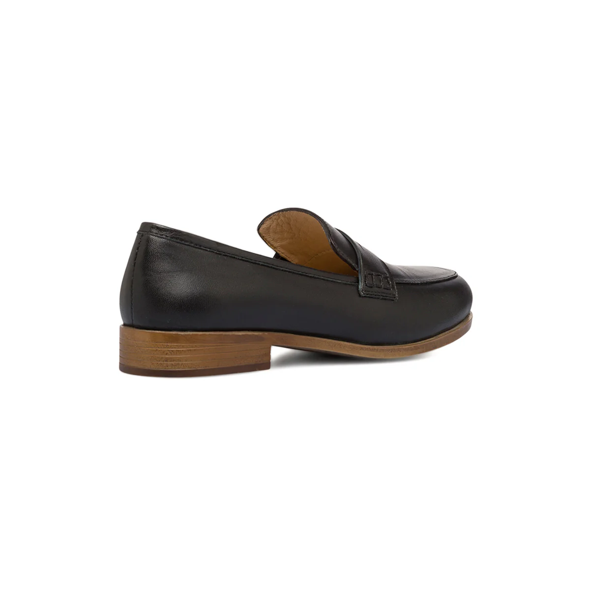 Mocassini neri in pelle da donna P Essentials - Image 6