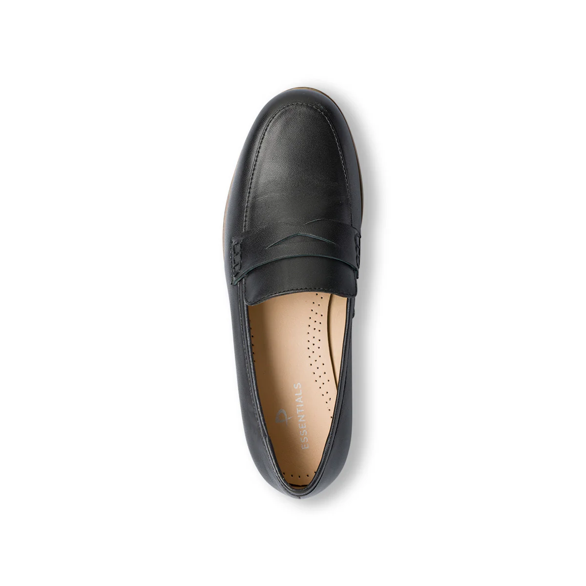 Mocassini neri in pelle da donna P Essentials - Image 7