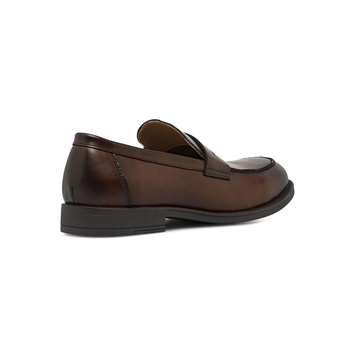 Mocassini Penny Loafer da uomo marroni con cuciture a vista Riflessi Urbani - Image 3