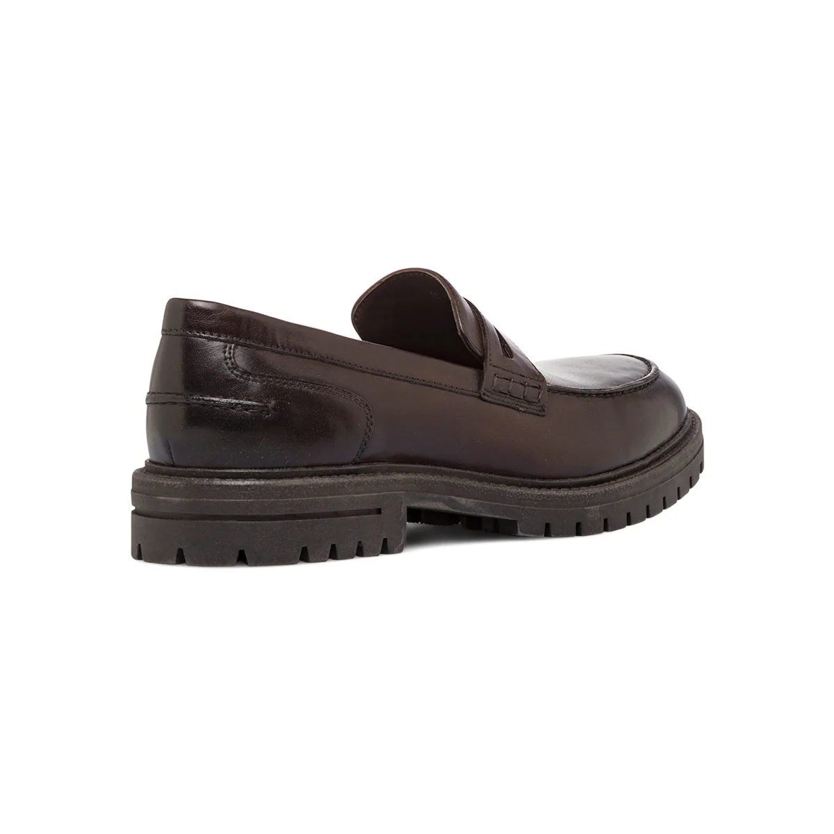 Mocassini Penny Loafer Marroni da Uomo in pelle Primopiano - Image 3