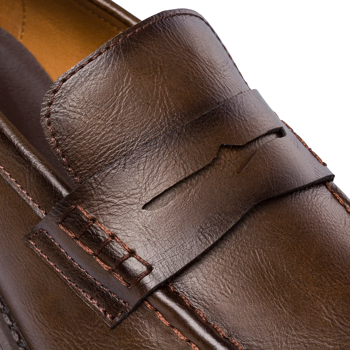 Mocassini Penny Loafer marroni da Uomo in similpelle Riflessi Urbani - Image 4