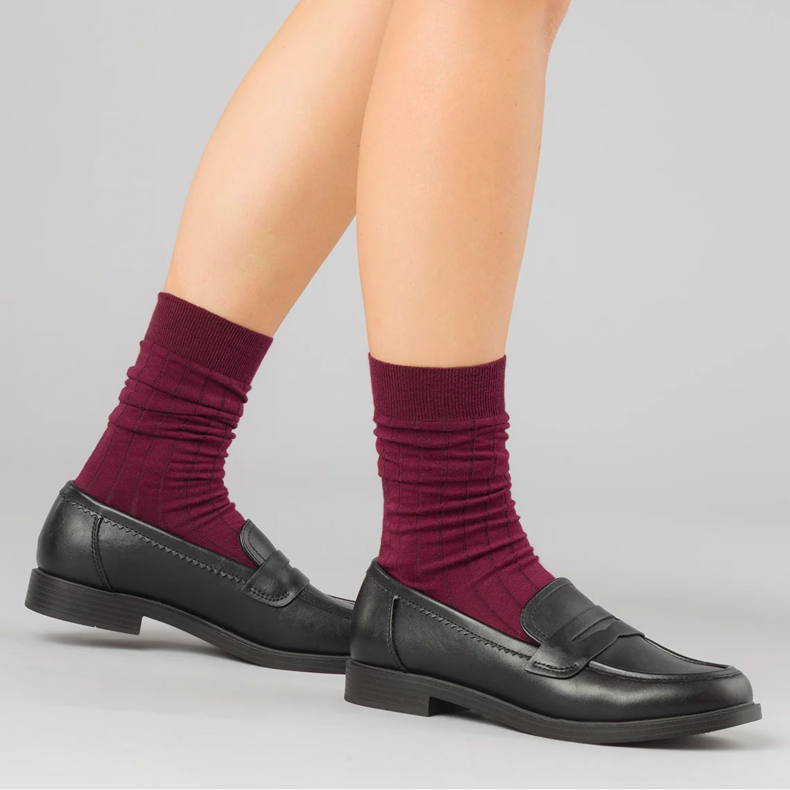 Mocassini penny loafer neri da Donna Lora Ferres