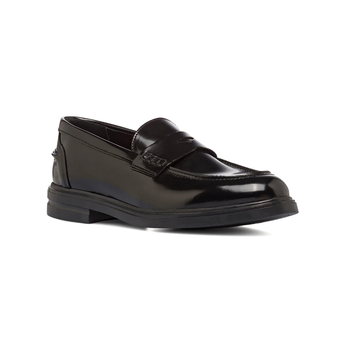Mocassini Penny Loafer neri da Uomo in pelle lucida Primopiano - Image 2