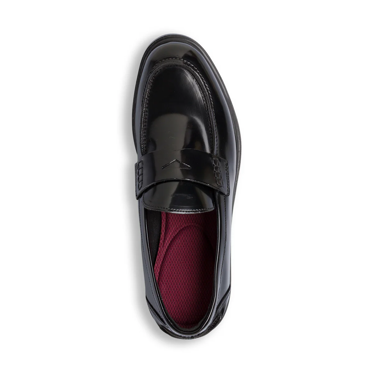 Mocassini Penny Loafer neri da Uomo in pelle lucida Primopiano - Image 5