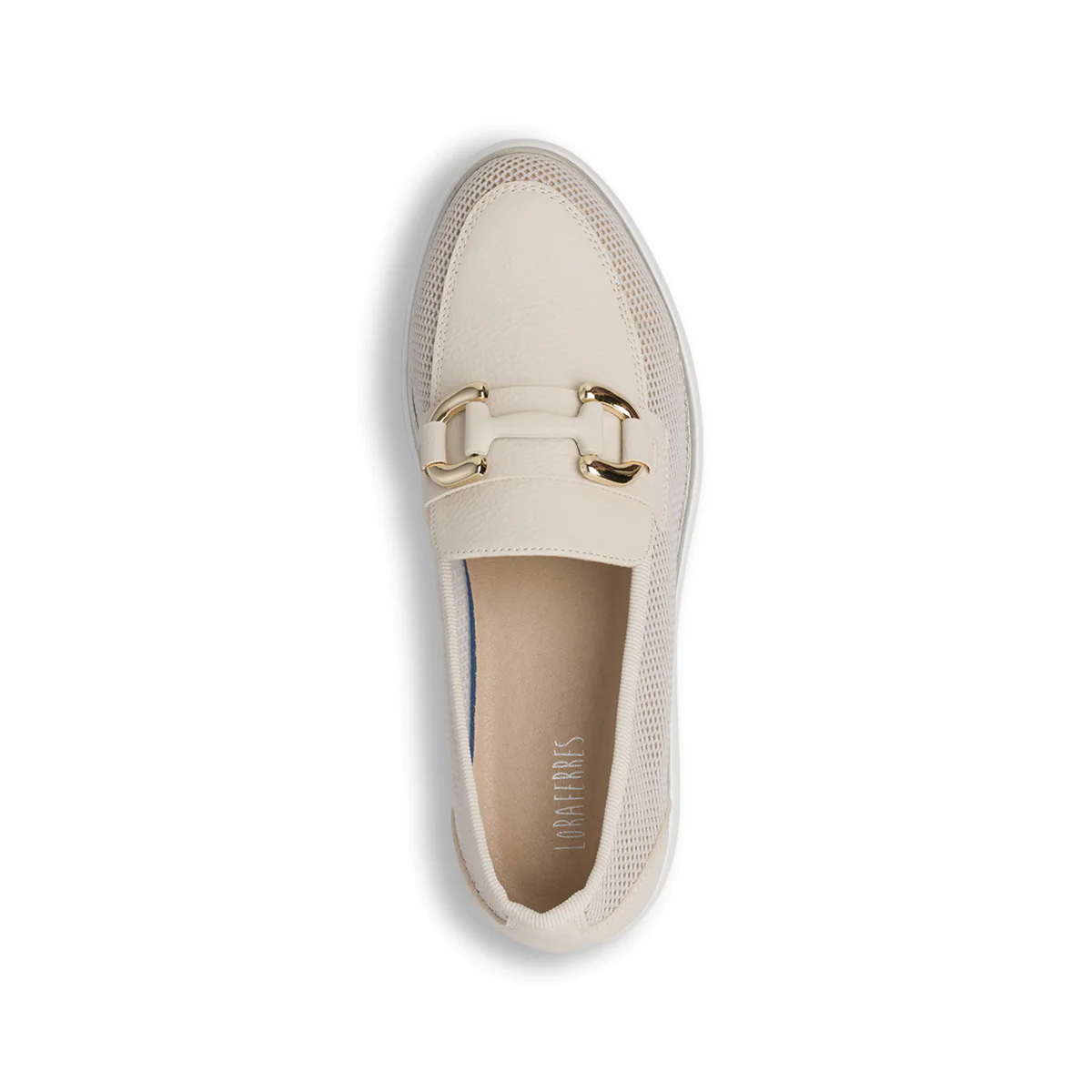 Mocassini platform beige da Donna con morsetto dorato Lora Ferres - Image 5