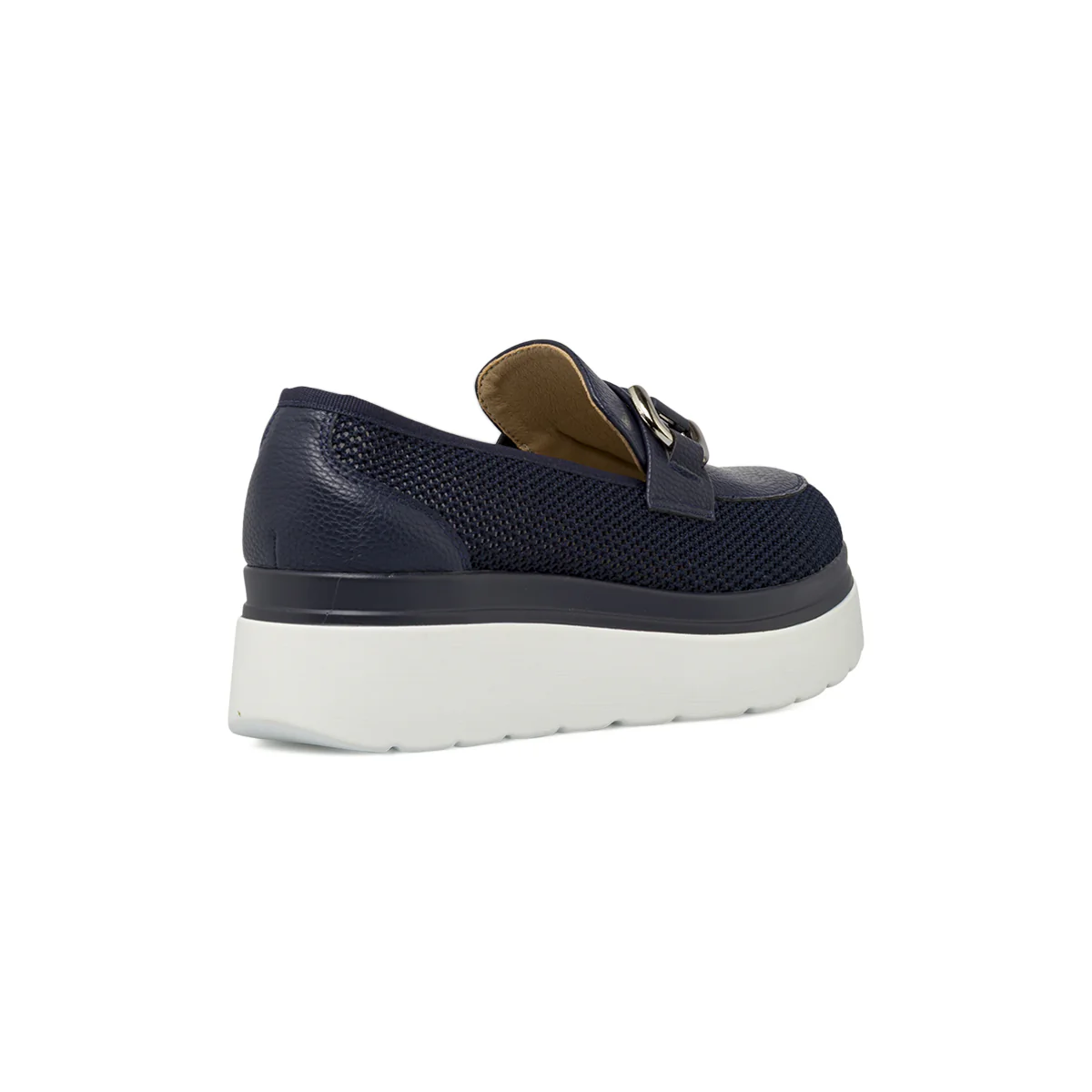 Mocassini platform blu da Donna con morsetto argentato Lora Ferres - Image 3