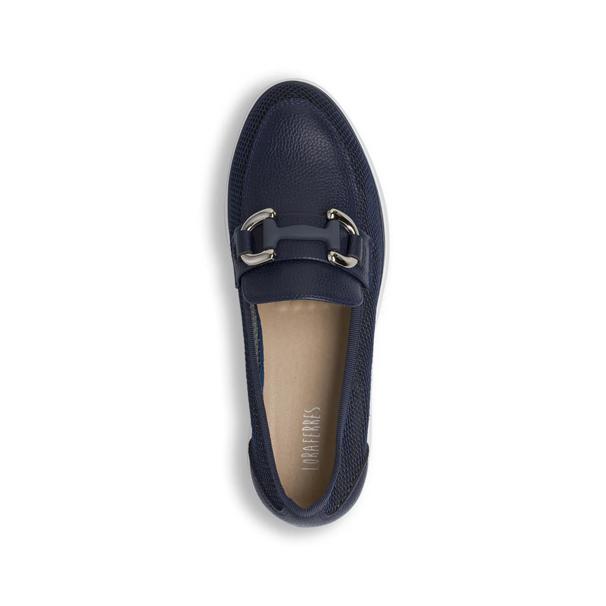 Mocassini platform blu da Donna con morsetto argentato Lora Ferres - Image 5