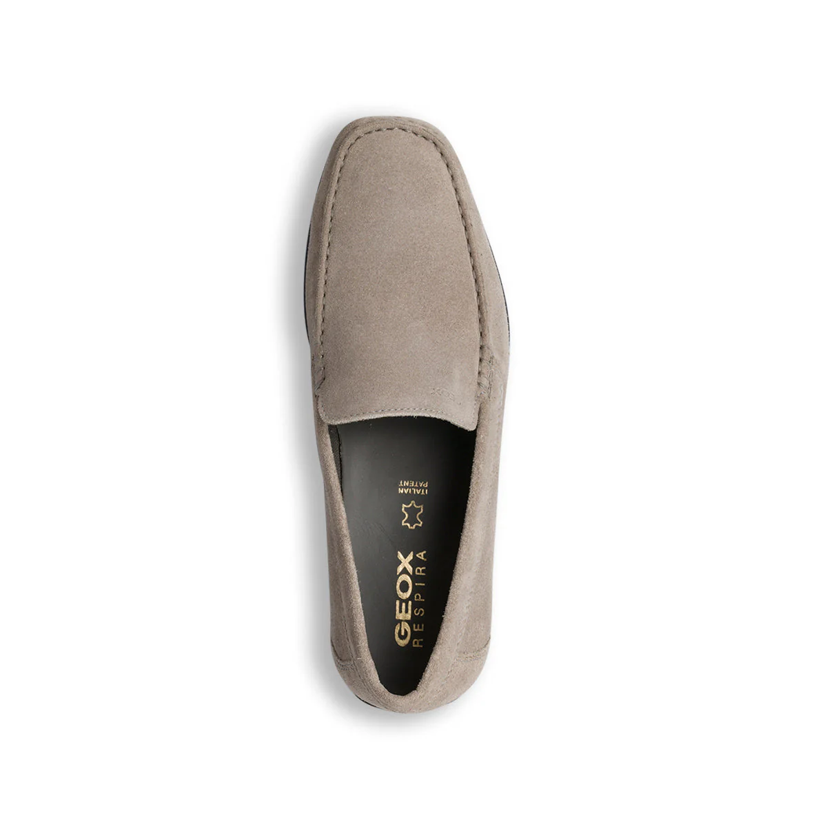 Mocassini slip-on beige in pelle scamosciata da uomo Geox Ascanio - Image 6