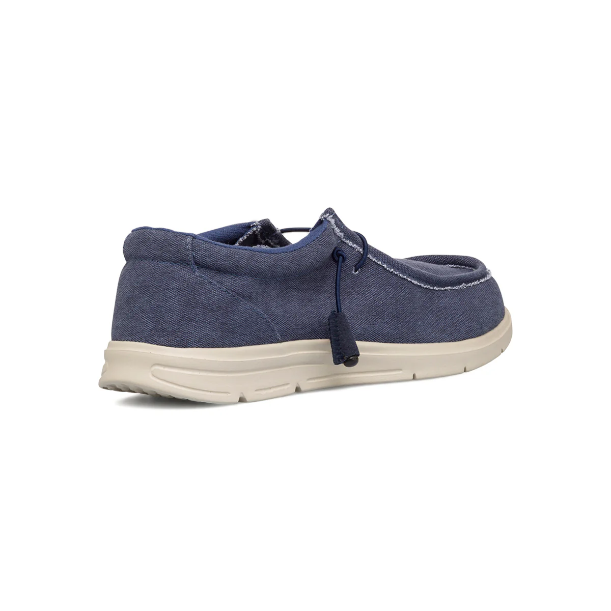 Mocassini Slip-on Blu navy in tessuto effetto Jeans da Uomo Jog - Image 4