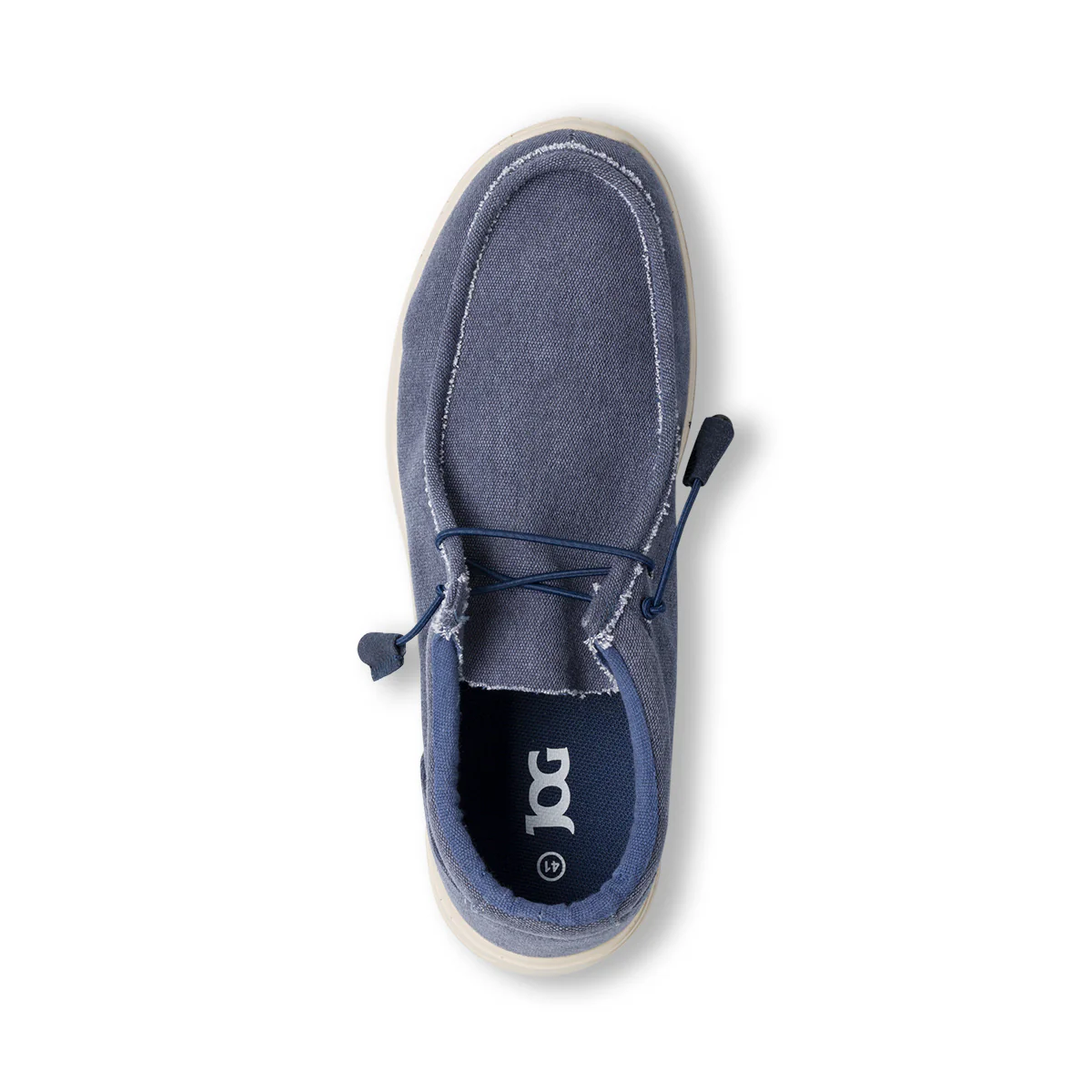 Mocassini Slip-on Blu navy in tessuto effetto Jeans da Uomo Jog - Image 5