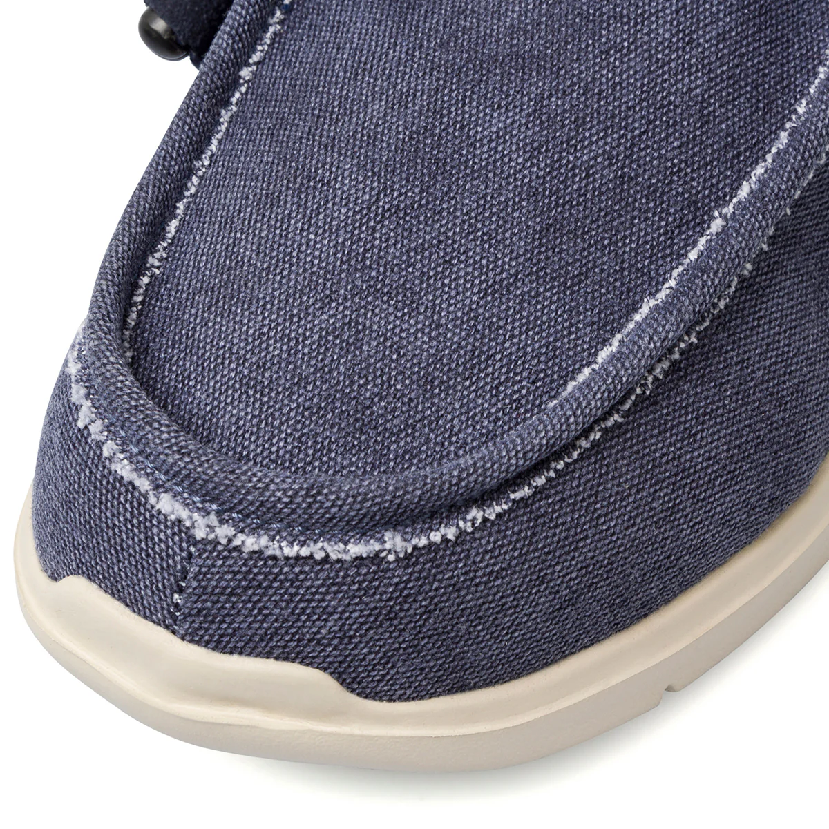 Mocassini Slip-on Blu navy in tessuto effetto Jeans da Uomo Jog - Image 6