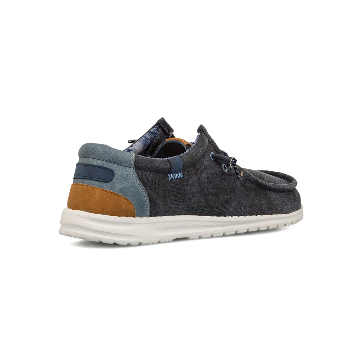 Mocassini Slip-on estivi da Uomo in tessuto Blu Riflessi Urbani - Image 3