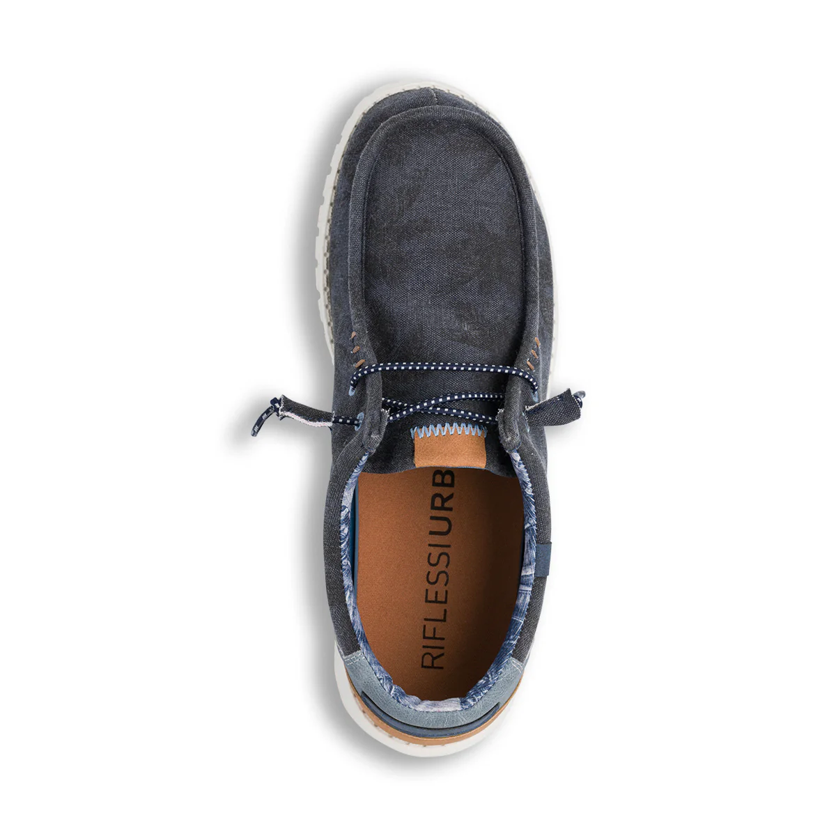 Mocassini Slip-on estivi da Uomo in tessuto Blu Riflessi Urbani - Image 5