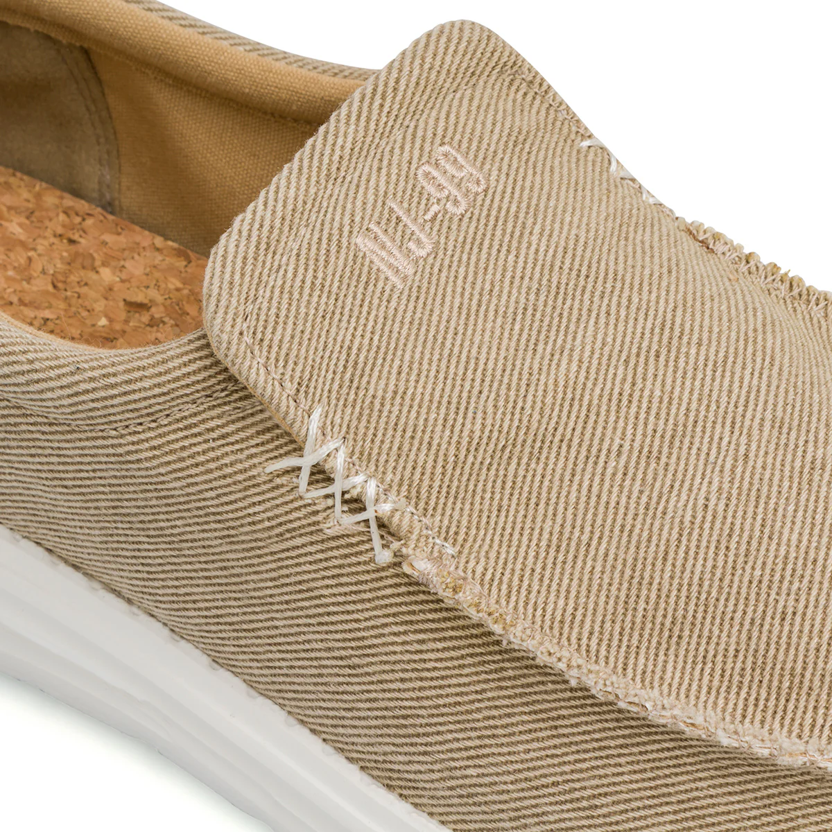Mocassini slip-on in tessuto beige Nautica Jeans Melis - Image 3