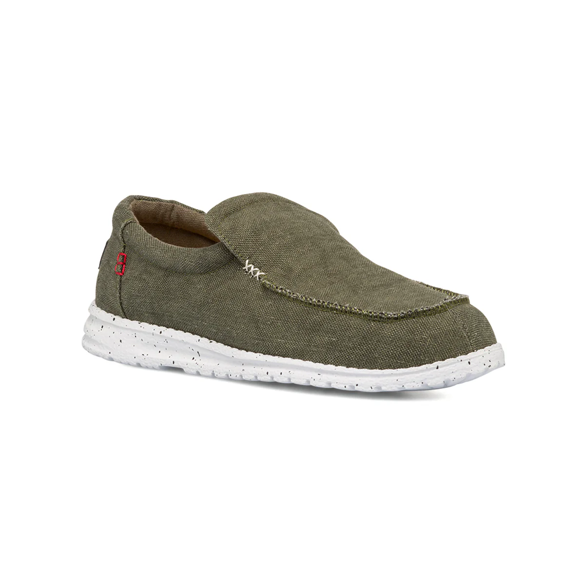 Mocassini slip-on verde khaki da uomo Riflessi Urbani - Image 2