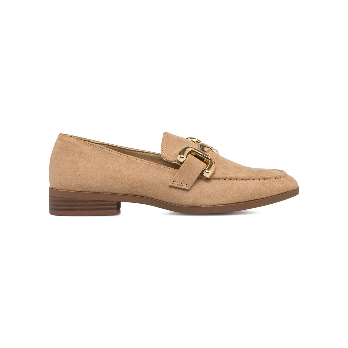 Mocassini taupe da donna con morsetto dorato Lora Ferres
