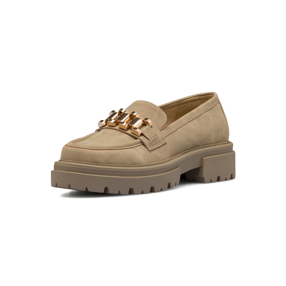 Mocassini taupe da donna con suola chunky e morsetto Swish Jeans - Image 2
