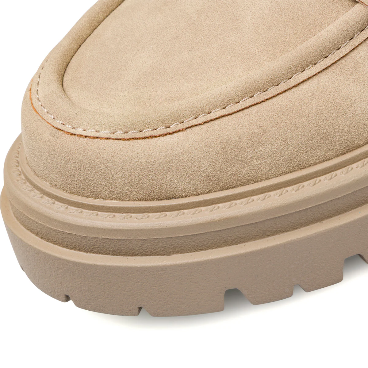 Mocassini taupe da donna con suola chunky e morsetto Swish Jeans - Image 5