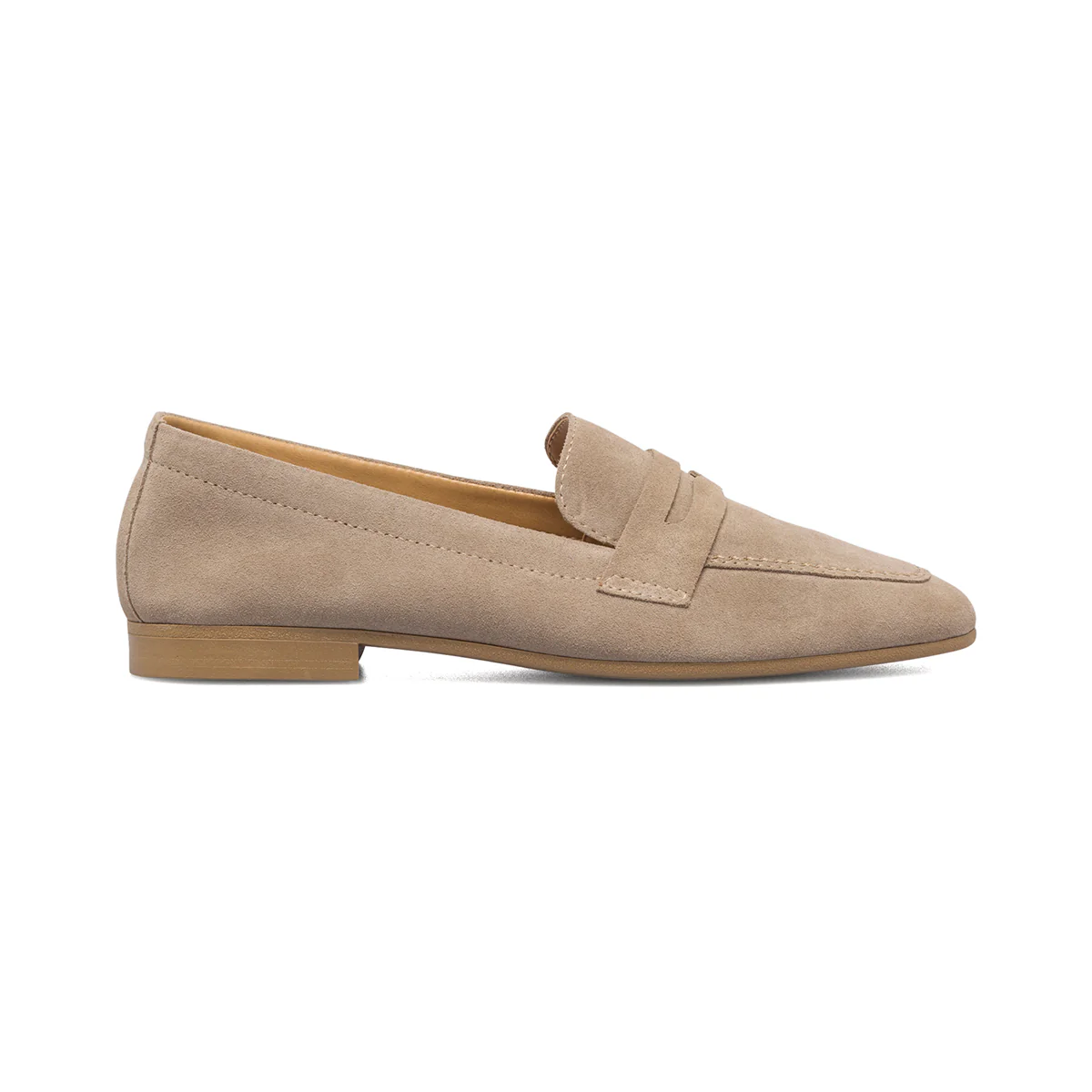 Mocassini taupe in pelle scamosciata da donna Primopiano - Image 4