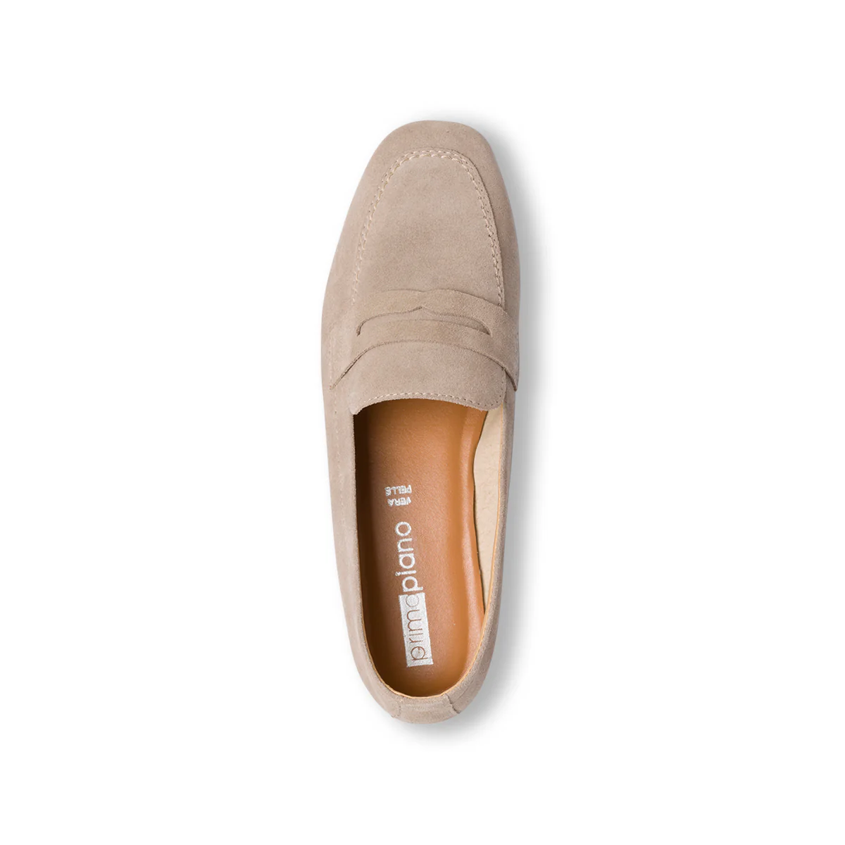 Mocassini taupe in pelle scamosciata da donna Primopiano - Image 8
