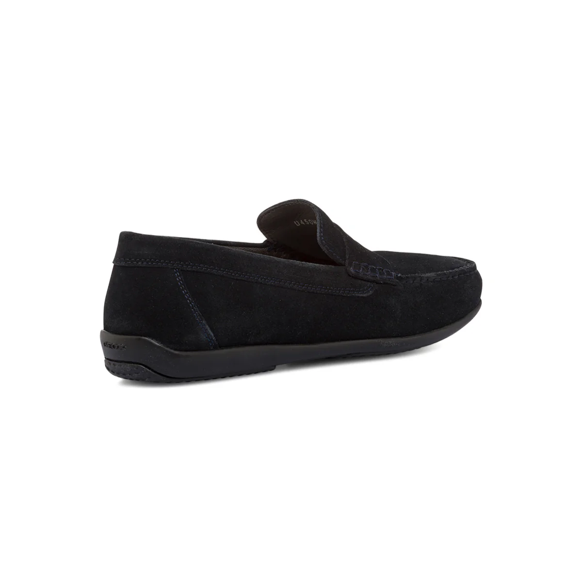 Mocassini traspiranti eleganti blu navy in pelle scamosciata da uomo Geox Ascanio - Image 3