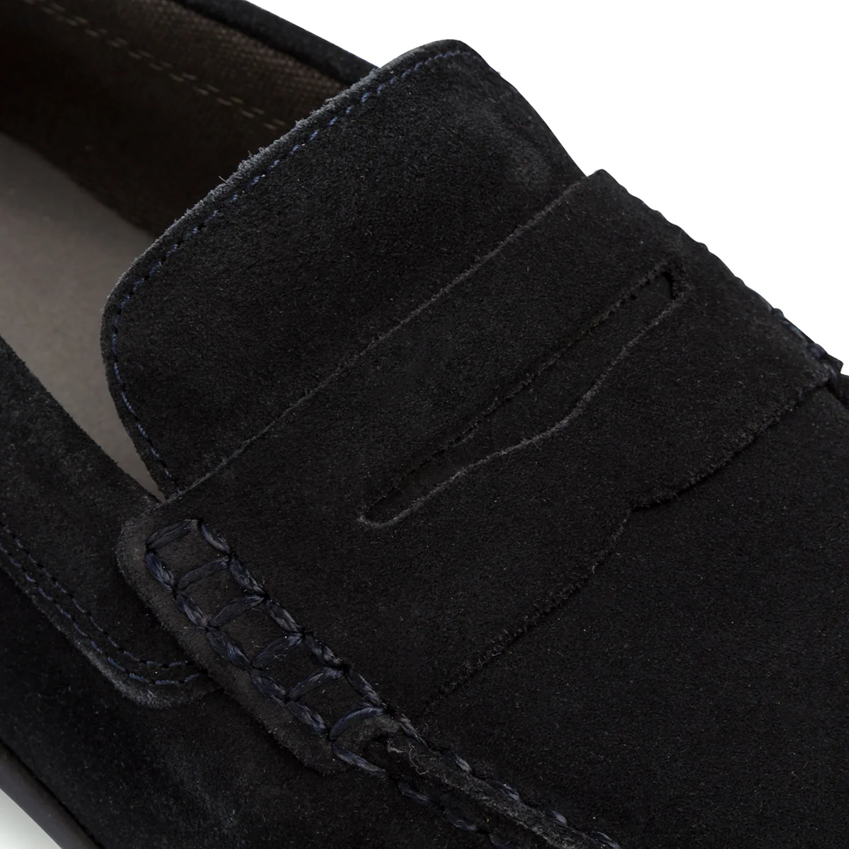 Mocassini traspiranti eleganti blu navy in pelle scamosciata da uomo Geox Ascanio - Image 5