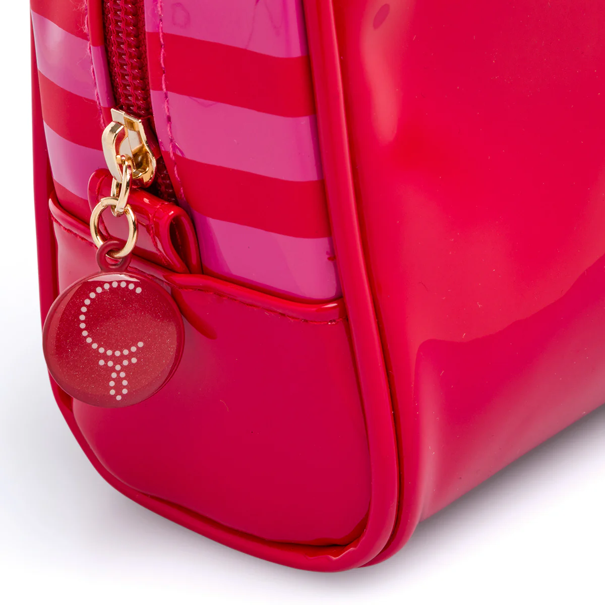 Necessaire beauty case da donna fucsia e rosso Camomilla Milano Sweet Stripes L - Image 4