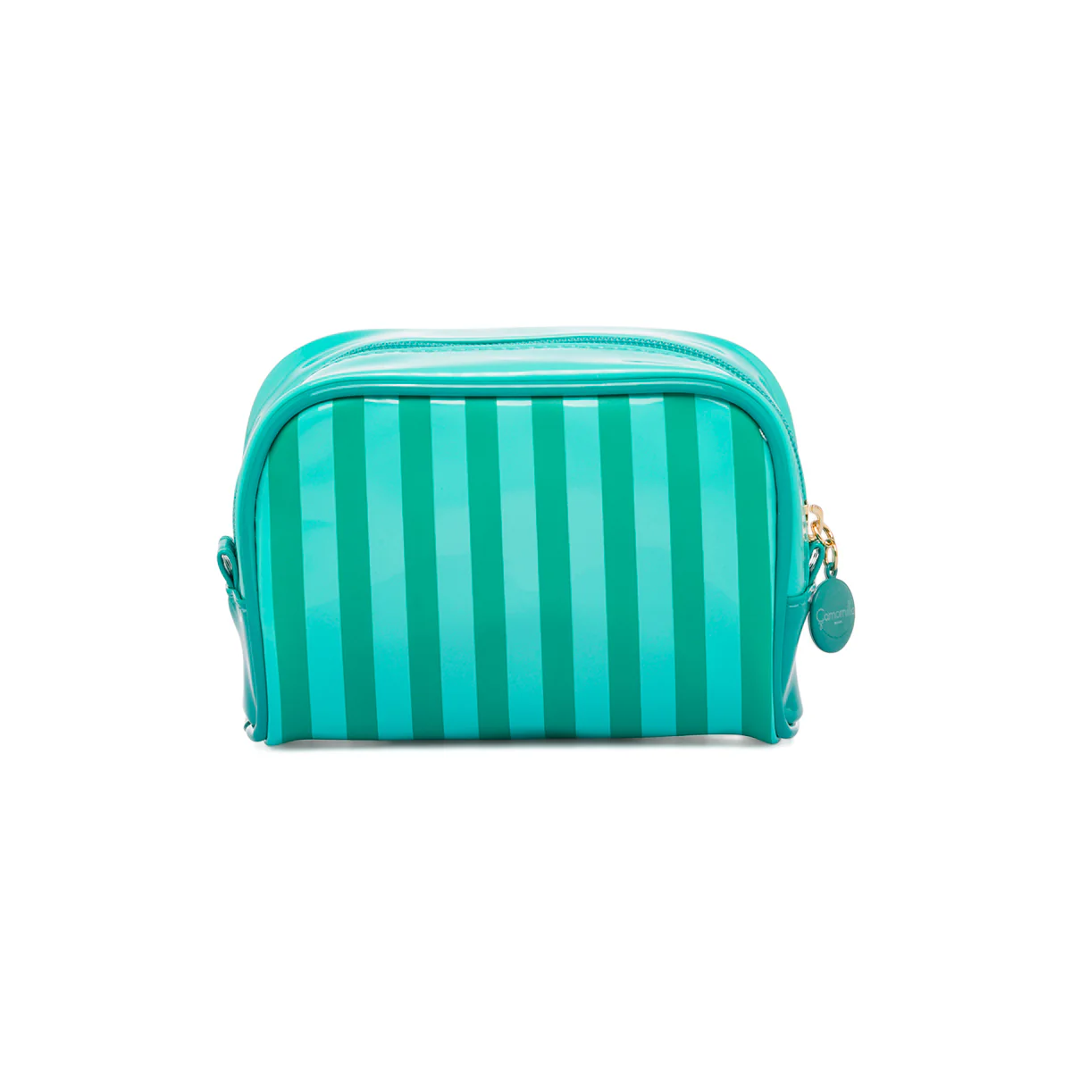 Necessaire beauty case da donna verde acqua a righe Camomilla Milano Sweet Stripes M - Image 3