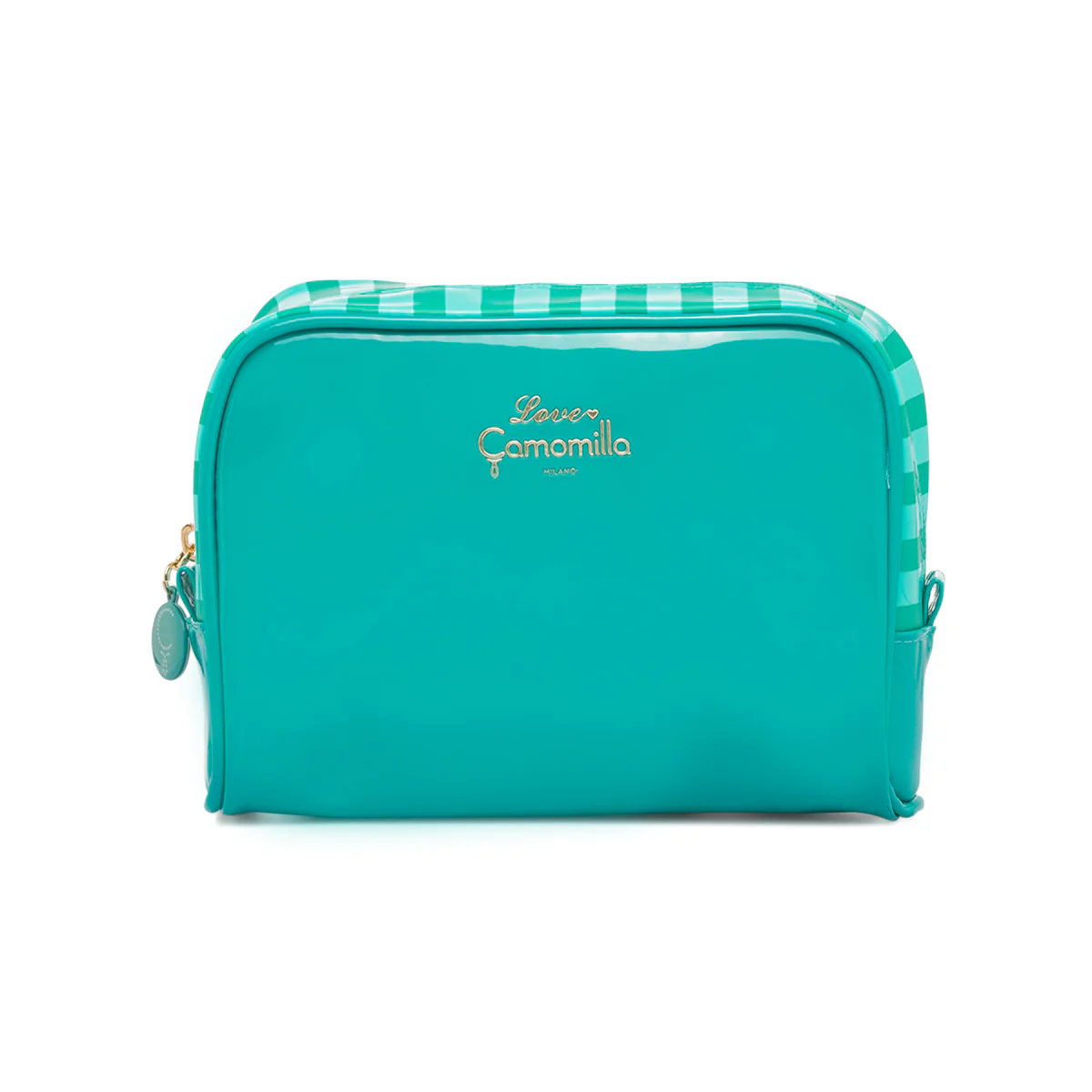 Necessaire beauty case da donna verde acqua Camomilla Milano Sweet Stripes L - Image 2