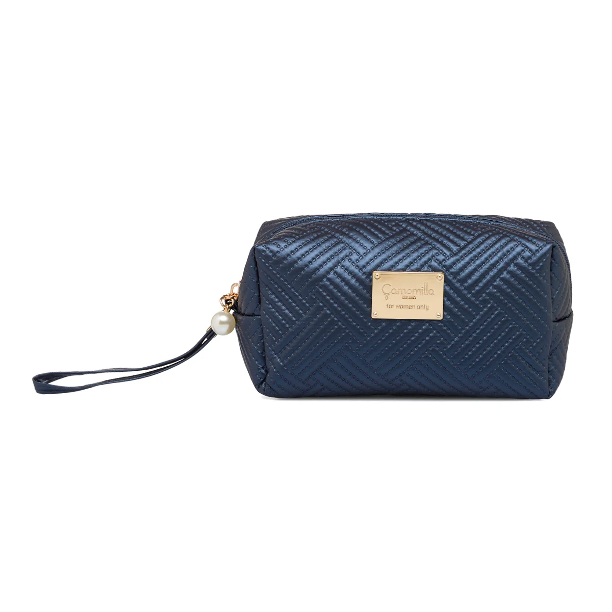 Necessaire blu da donna con chiusura a zip Camomilla Milano