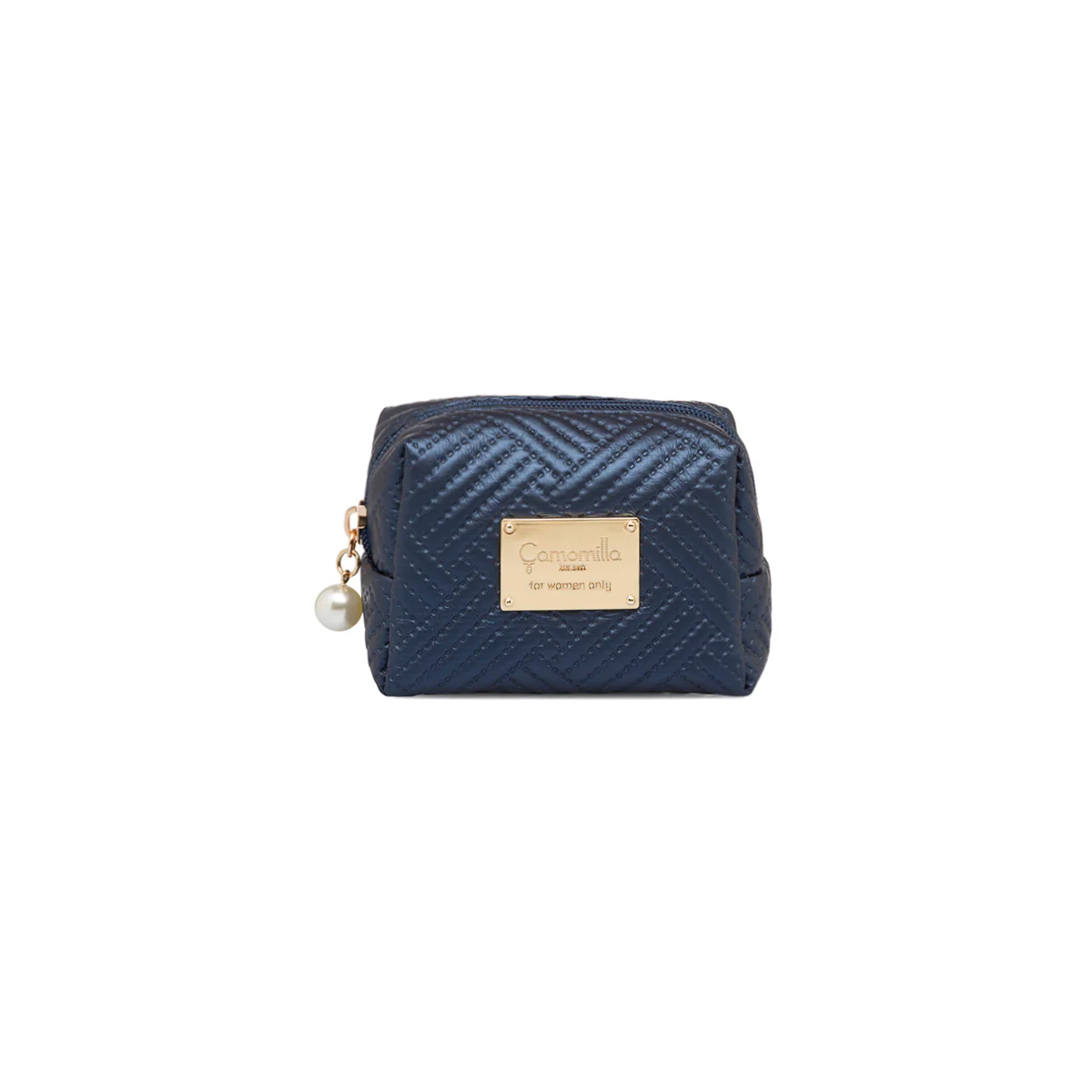 Necessaire blu da donna con chiusura a zip Camomilla Milano
