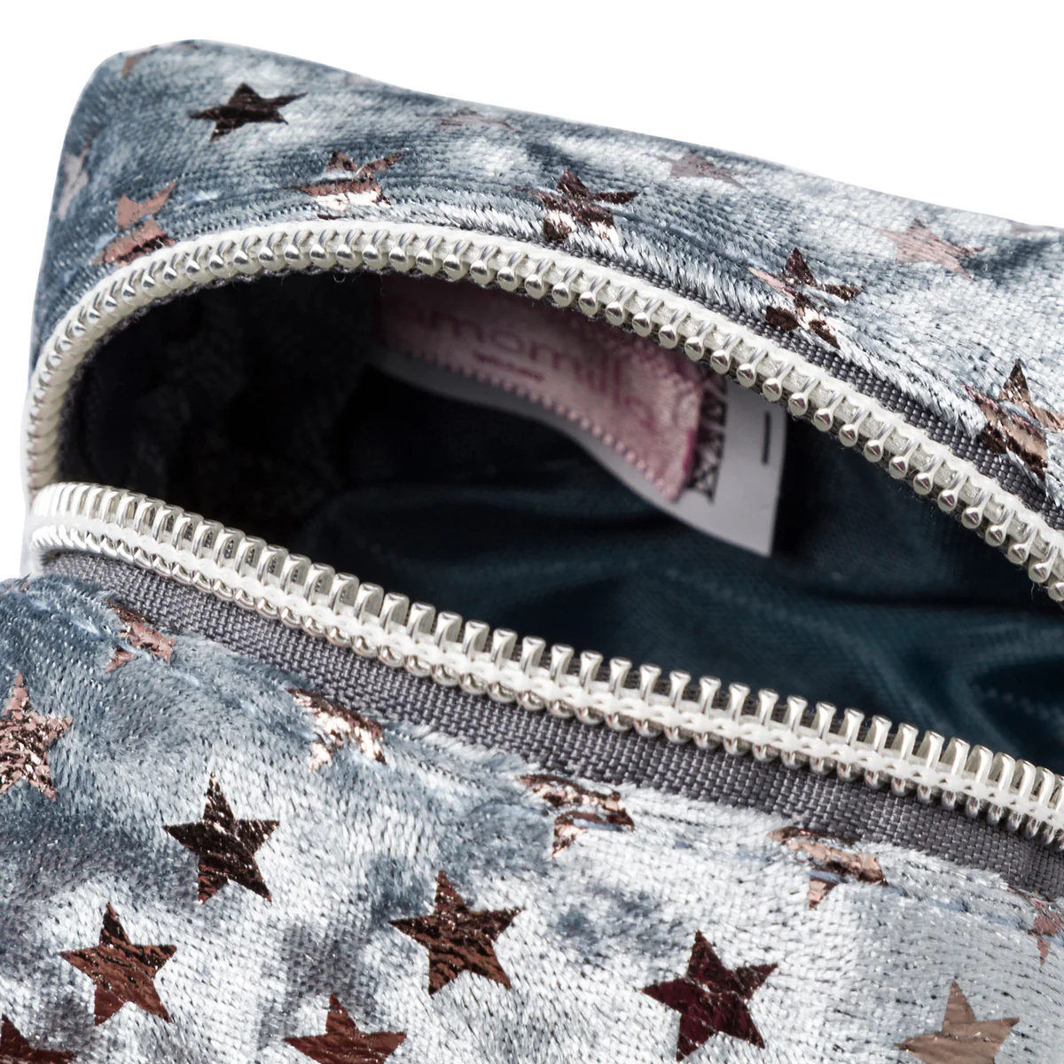 Necessaire blu da donna con chiusura a zip Camomilla Milano - Image 5