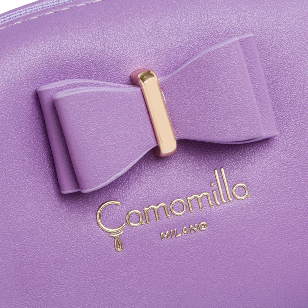 Necessaire M da donna lilla con fiocco Camomilla Milano - Image 3