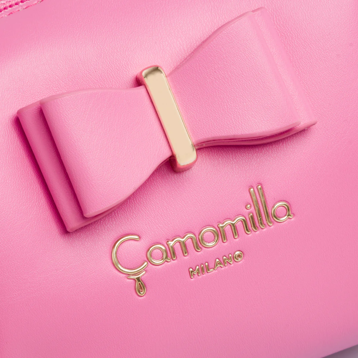 Necessaire M da donna rosa con fiocco Camomilla Milano - Image 3