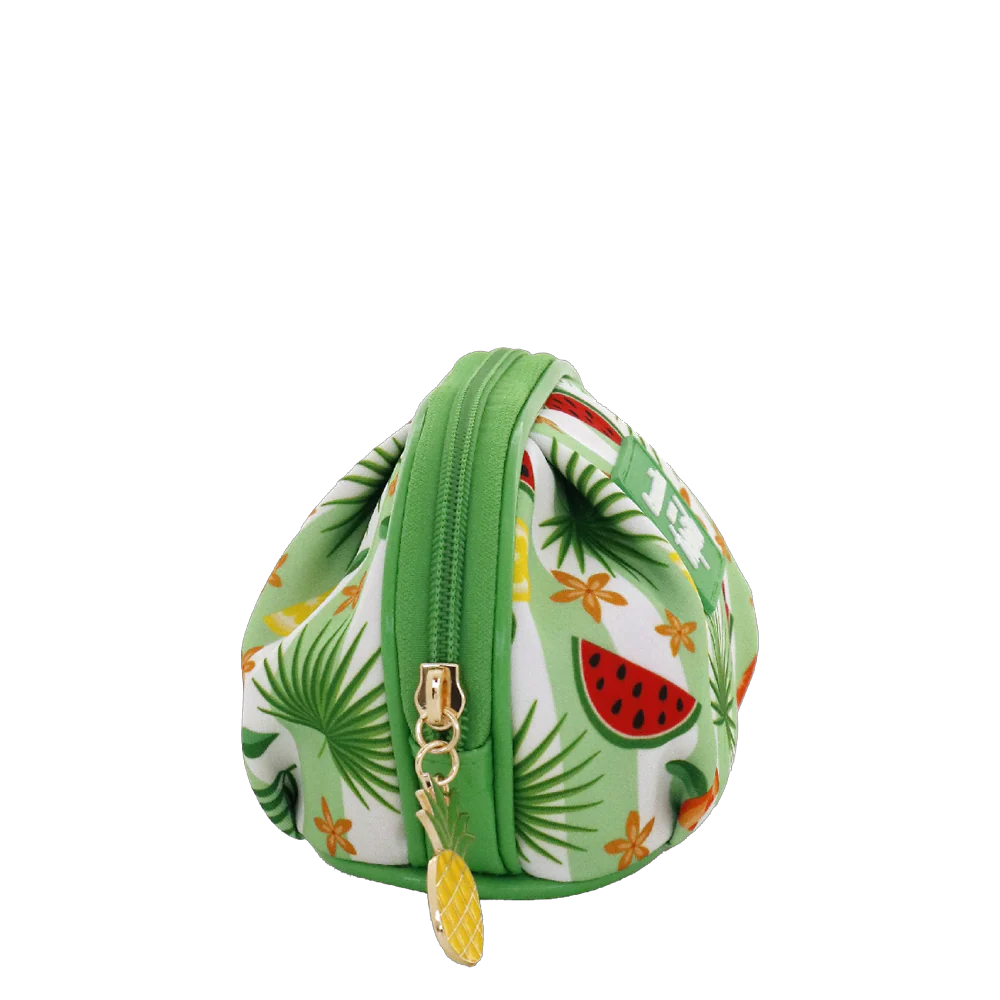 Necessaire verde con stampa tropicale e charm ananas Camomilla Milano - Image 2