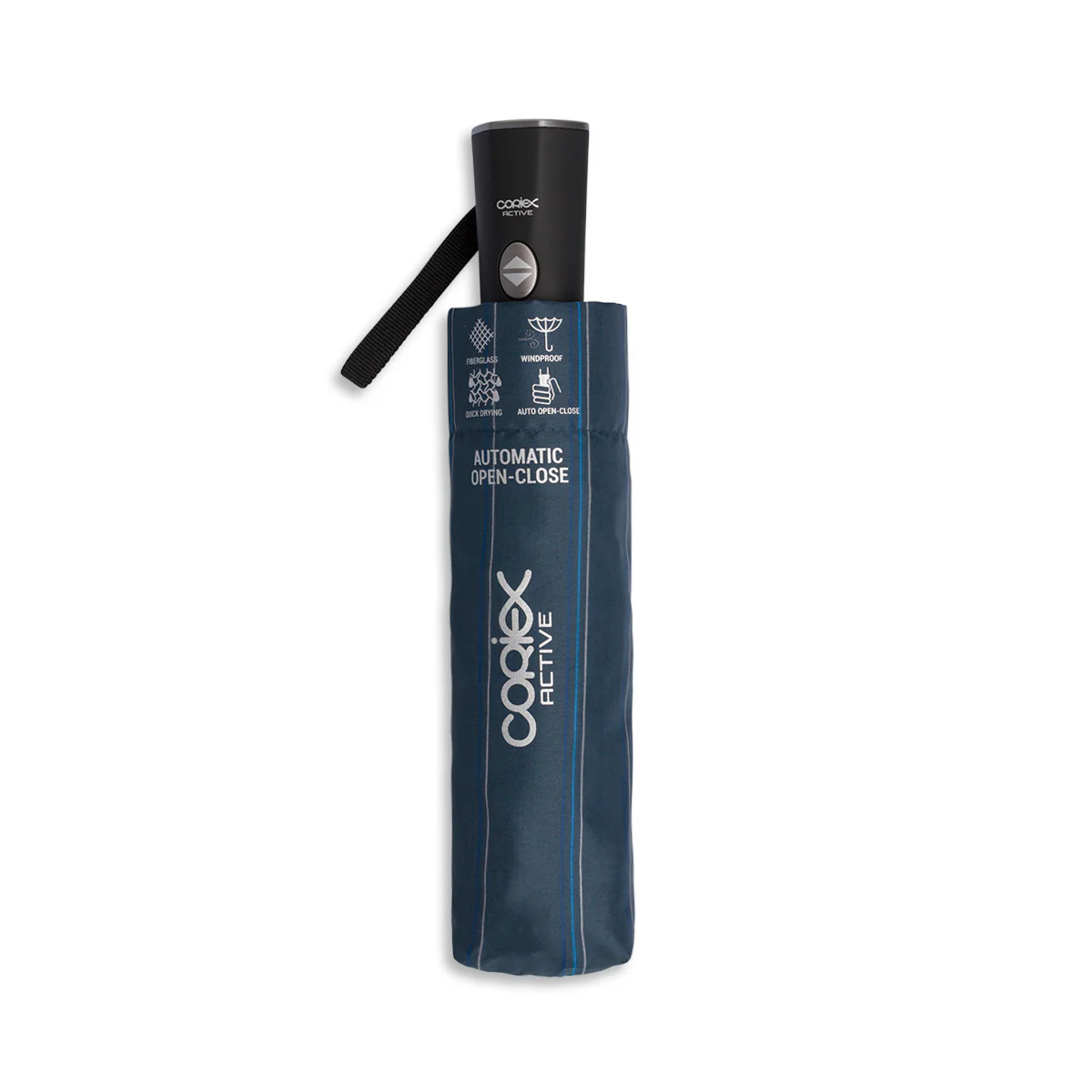 Ombrello automatico blu a righe Unisex Coriex Active - Image 2