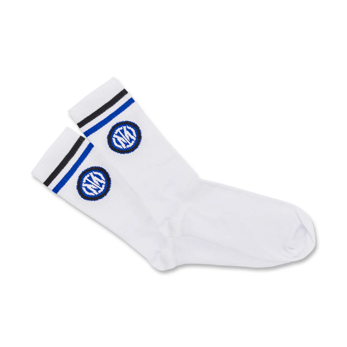 Pacco da 2 calzini alti da uomo neri e bianchi con logo Inter - Image 3