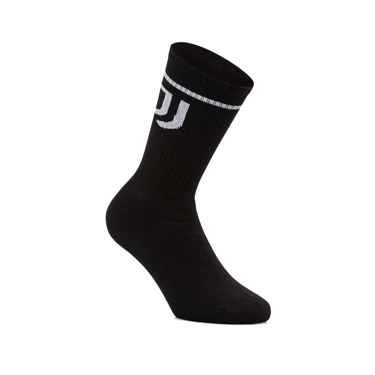 Pacco da 2 calzini alti da uomo neri e bianchi con logo Juventus - Image 4