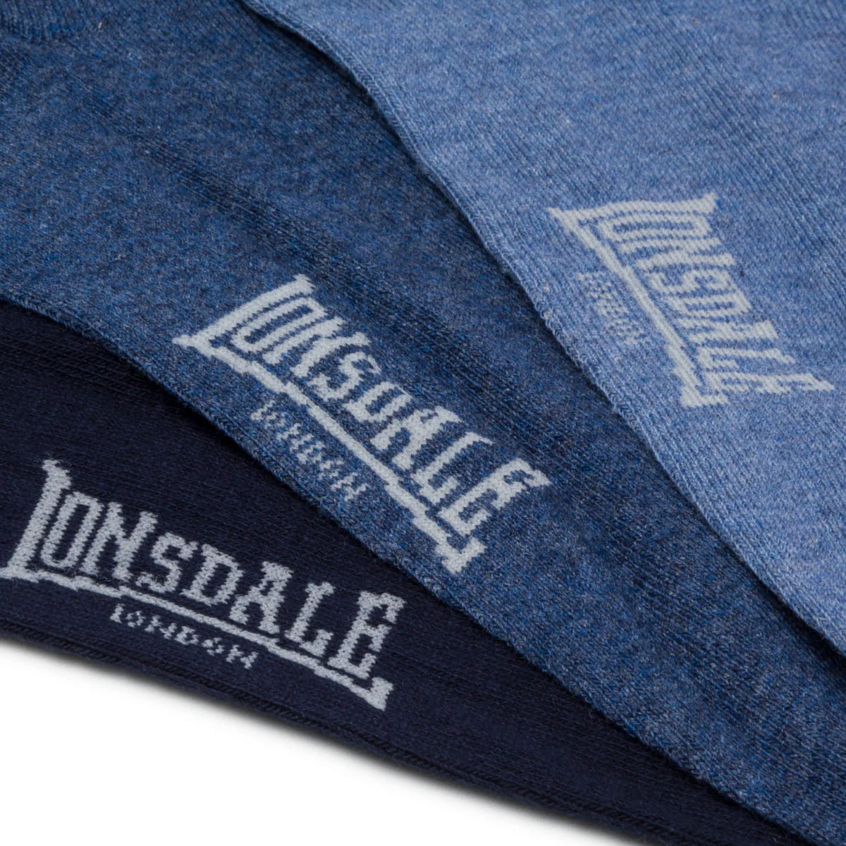 Pacco da 5 paia di calzini blu e azzurri da donna Lonsdale - Image 3