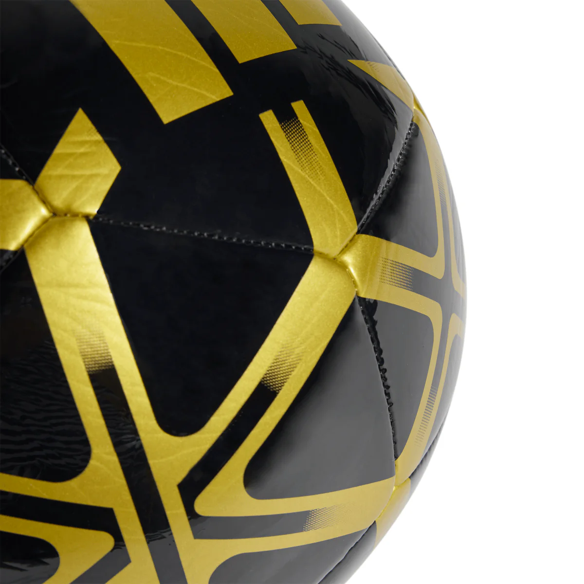 Pallone da calcio Adidas nero e oro con accattivante design geometrico - Image 2